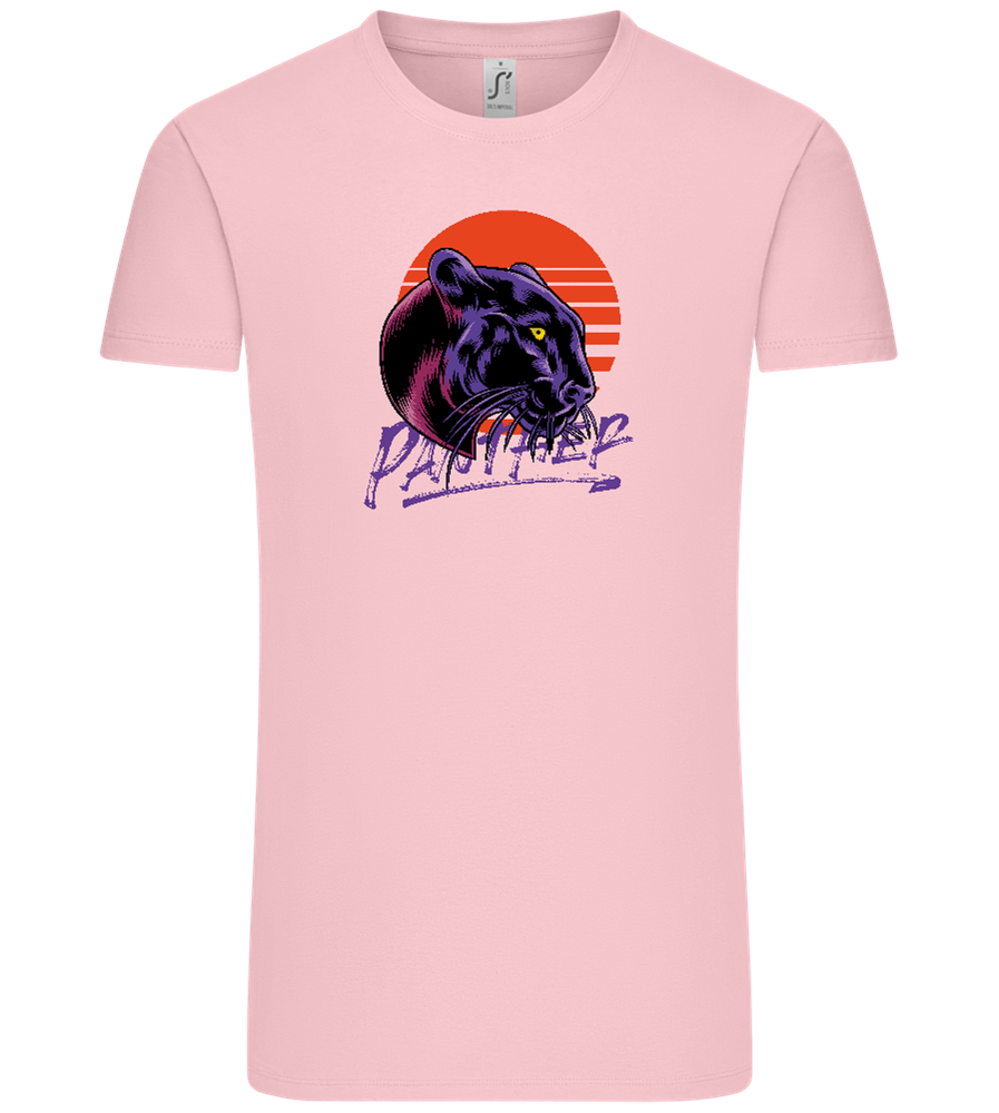 Retro Panther Design - Comfort Unisex T-Shirt_CANDY PINK_front