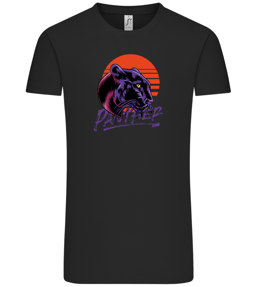 Retro Panther Design - Comfort Unisex T-Shirt_DEEP BLACK_front