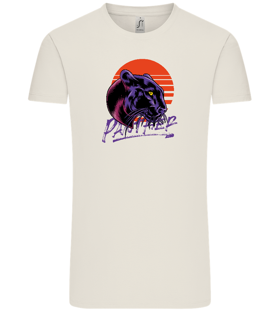 Retro Panther Design - Comfort Unisex T-Shirt_ECRU_front