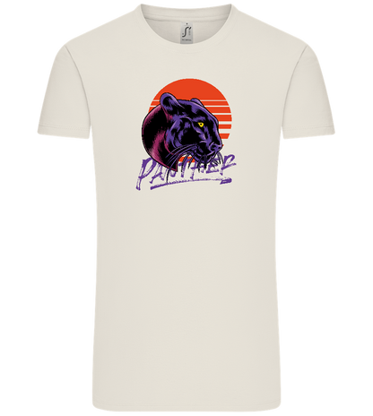Retro Panther Design - Comfort Unisex T-Shirt_ECRU_front
