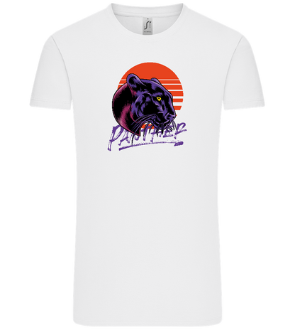 Retro Panther Design - Comfort Unisex T-Shirt_WHITE_front