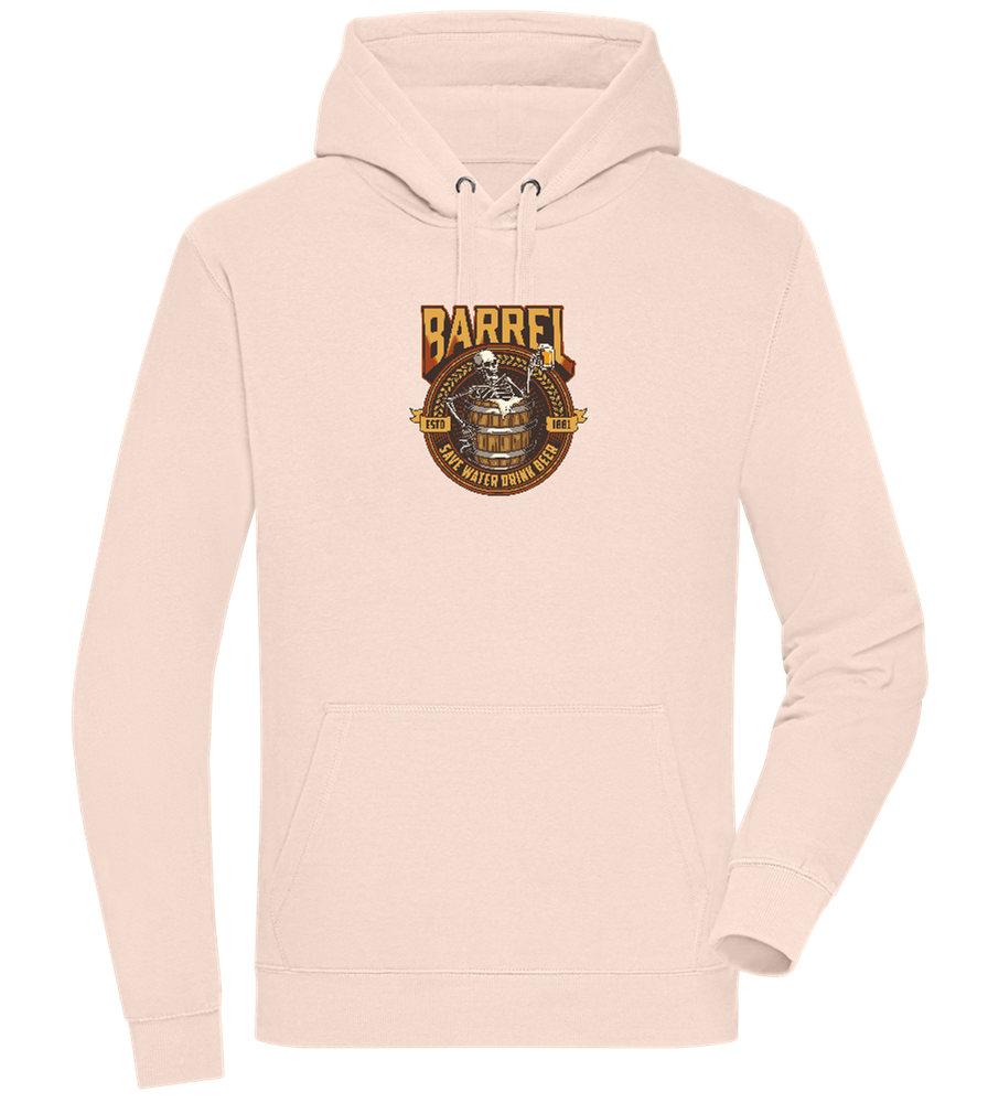 Save Water Drink Beer Barrel Design - Premium unisex hoodie_LIGHT PEACH ROSE_front