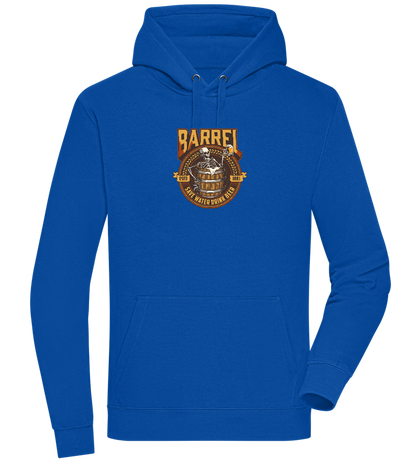 Save Water Drink Beer Barrel Design - Premium unisex hoodie_ROYAL_front