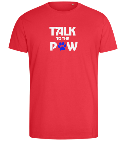 Talk to the Paw Design - Comfort men's fitted t-shirt_BRIGHT RED_front