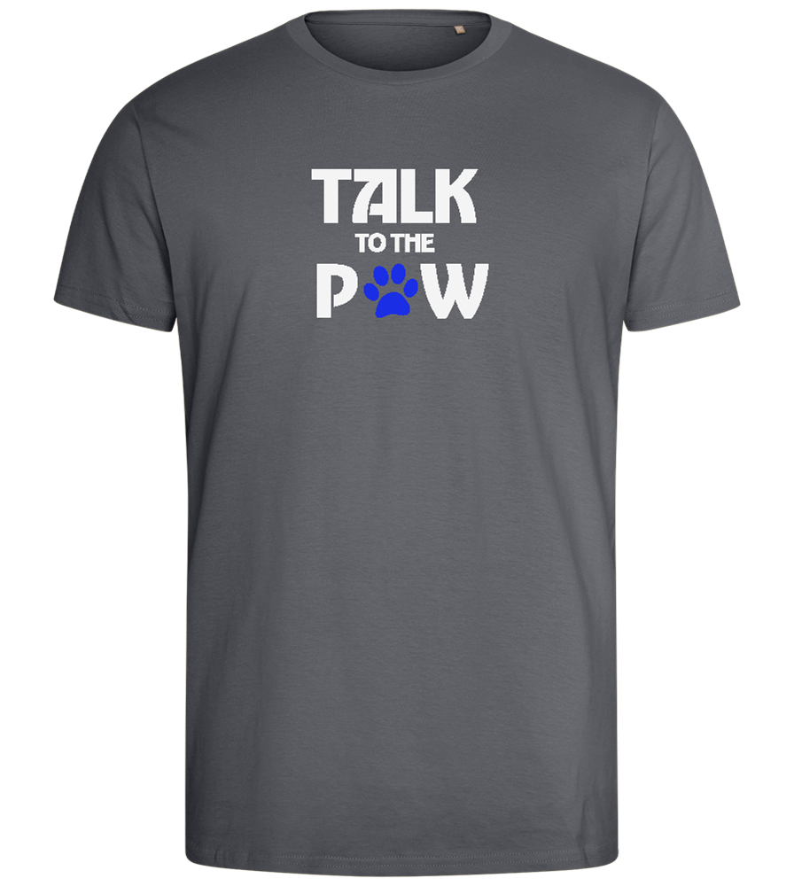 Talk to the Paw Design - Comfort men's fitted t-shirt_MOUSE GREY_front