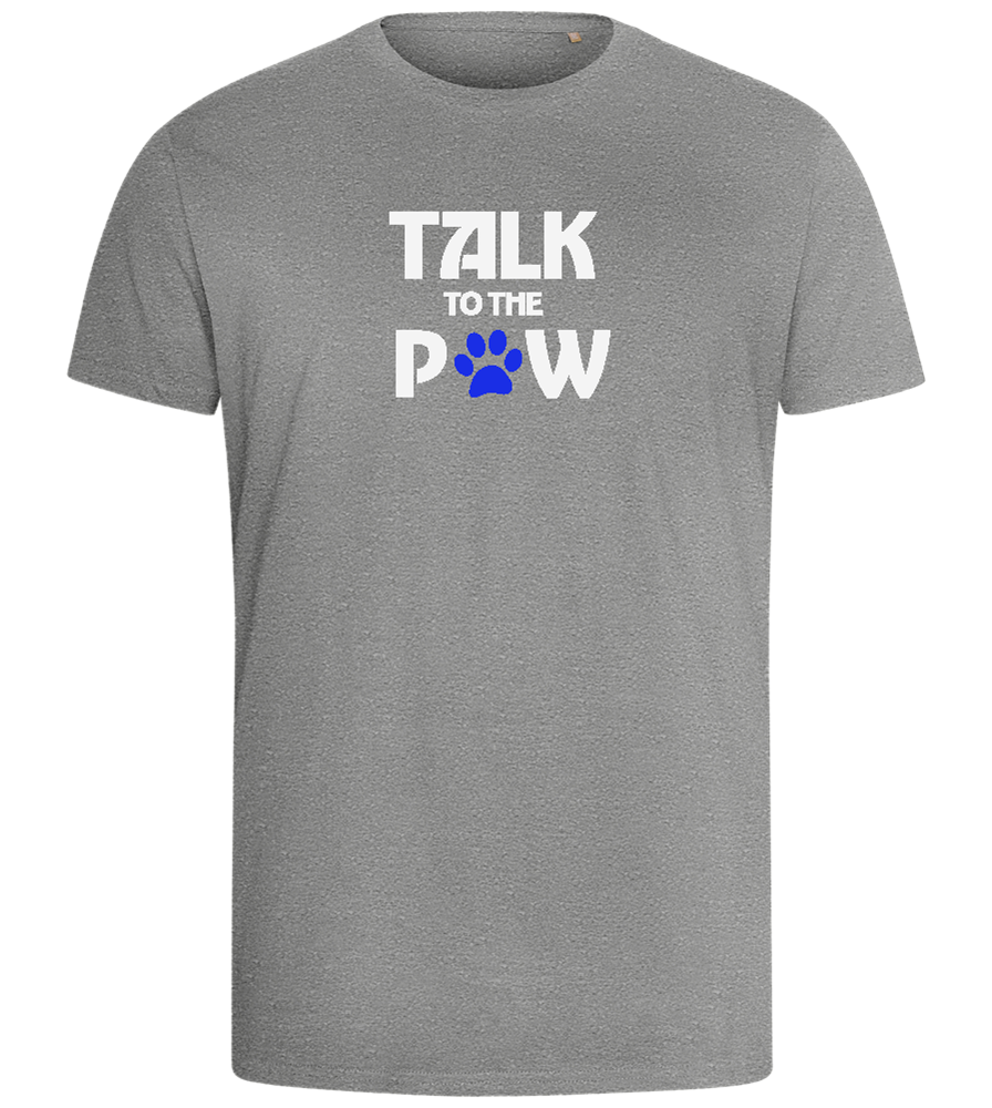 Talk to the Paw Design - Comfort men's fitted t-shirt_ORION GREY_front