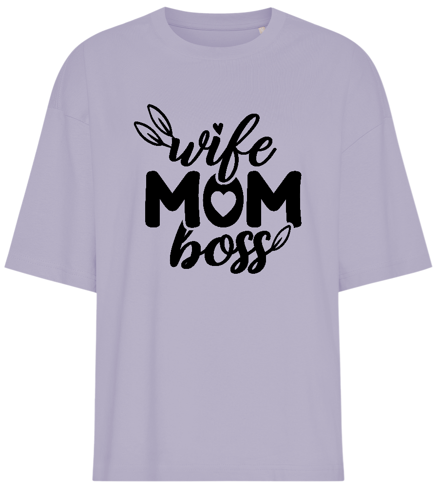 Wife Mom and Boss Design - Premium women's oversized t-shirt_LILAK_front