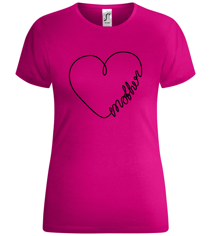 Mother in Heart Design - Comfort women's t-shirt_FUCHSIA_front