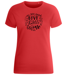 Love And Wine Design - Basic women's fitted t-shirt