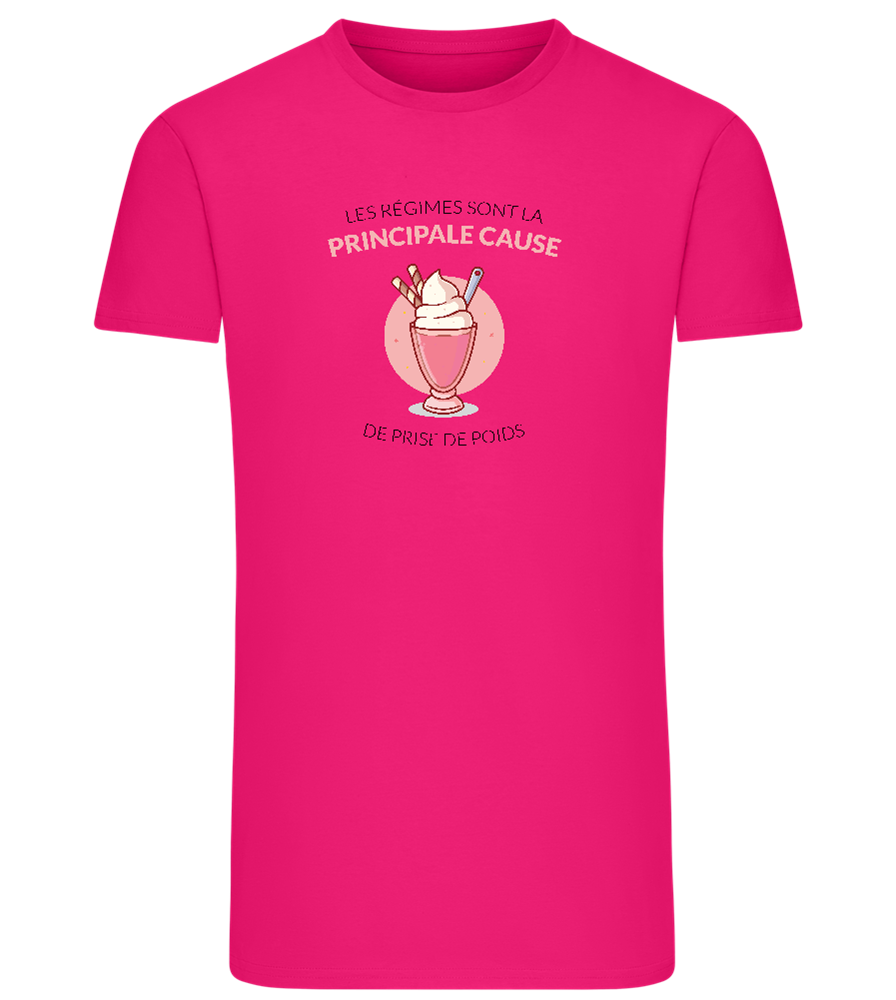 Cause For Weight Gain Design - Comfort men's fitted t-shirt_FUCHSIA_front