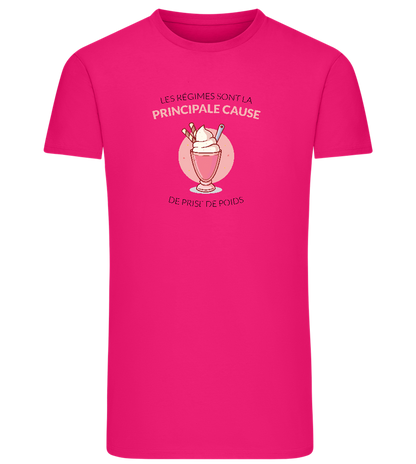 Cause For Weight Gain Design - Comfort men's fitted t-shirt_FUCHSIA_front