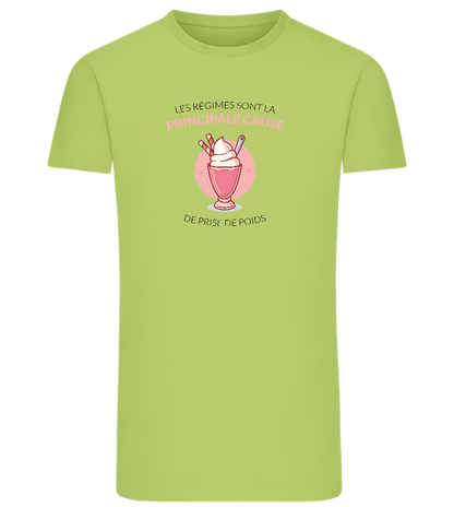 Cause For Weight Gain Design - Comfort men's fitted t-shirt_GREEN APPLE_front