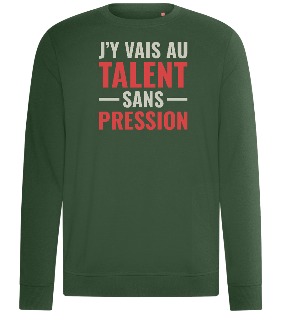 J'y Vais au Talent Sans Pression Design - Comfort unisex sweater_GREEN BOTTLE_front