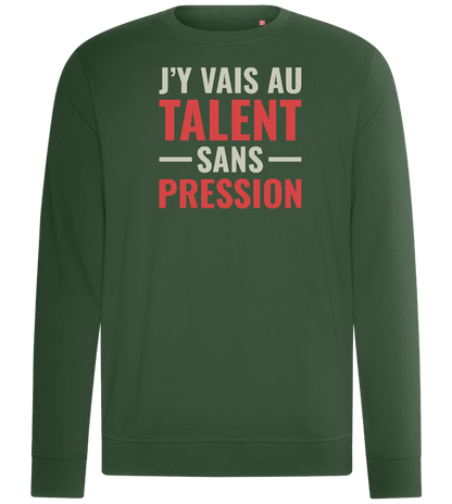 J'y Vais au Talent Sans Pression Design - Comfort unisex sweater_GREEN BOTTLE_front