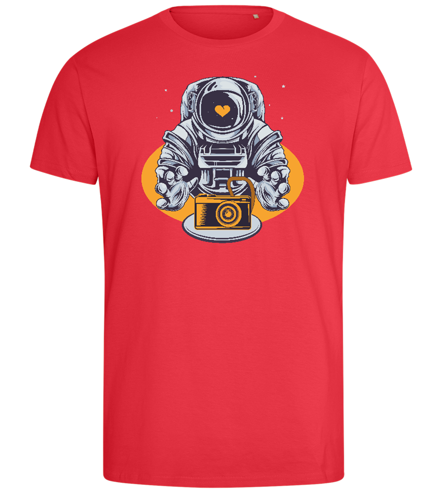 Spaceman Camera Design - Comfort men's fitted t-shirt_BRIGHT RED_front