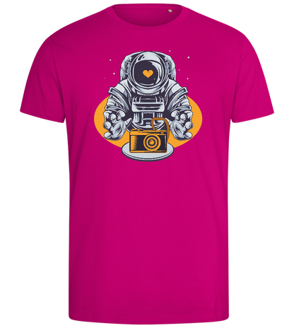 Spaceman Camera Design - Comfort men's fitted t-shirt_FUCHSIA_front