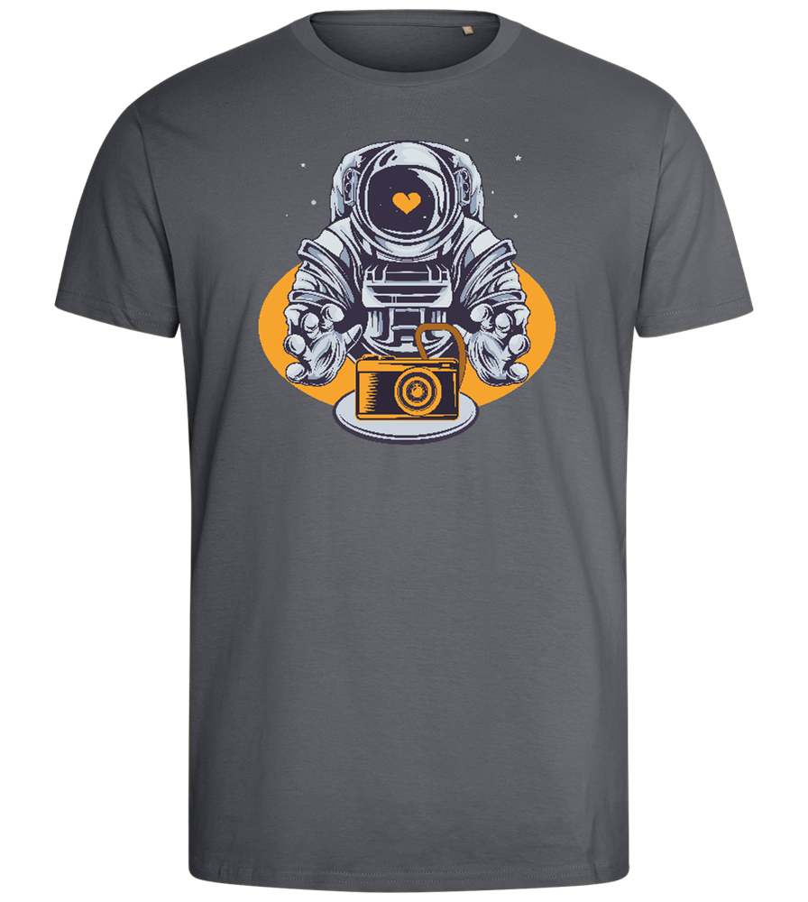 Spaceman Camera Design - Comfort men's fitted t-shirt_MOUSE GREY_front