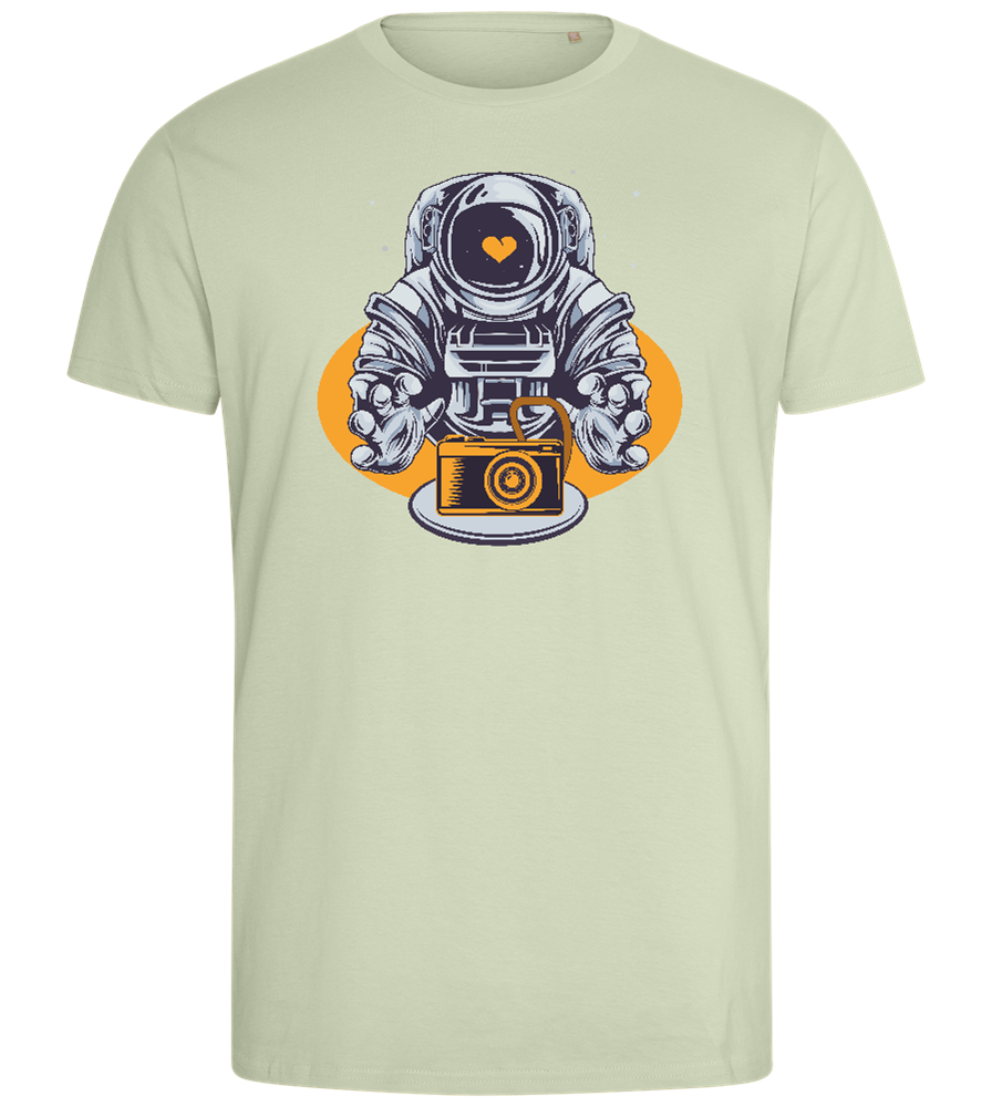 Spaceman Camera Design - Comfort men's fitted t-shirt_SILESTONE_front