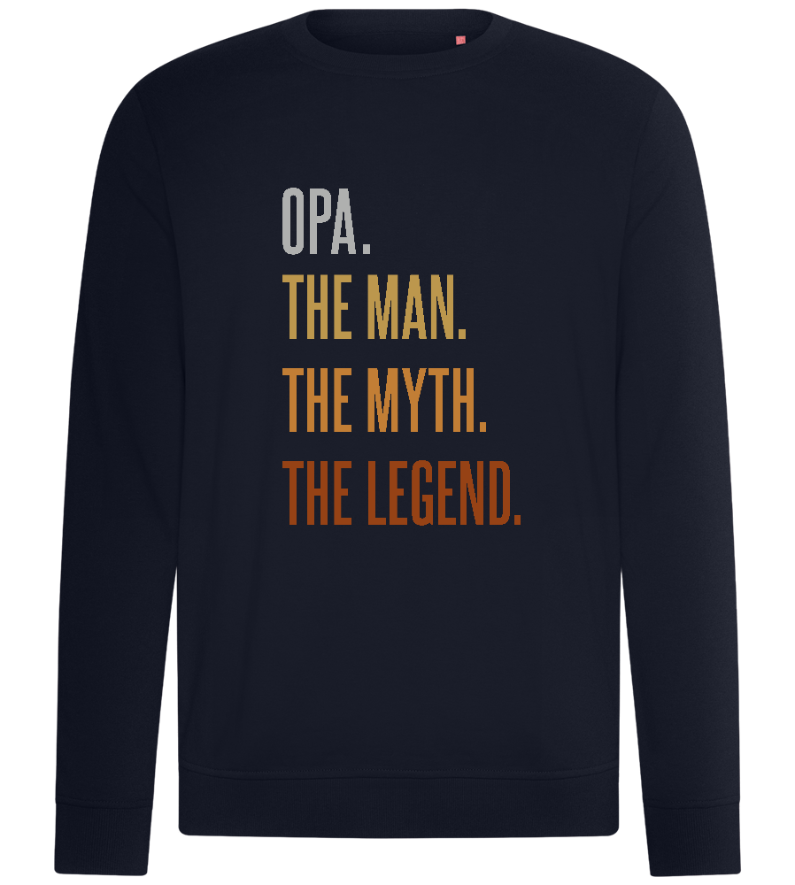 Opa Man Myth Legend Design - Comfort unisex sweater_FRENCH NAVY_front