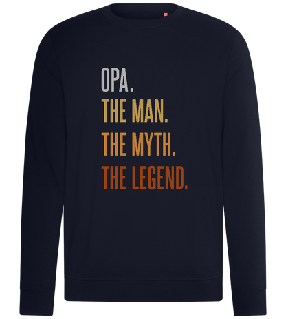 Opa Man Myth Legend Design - Comfort unisex sweater_FRENCH NAVY_front