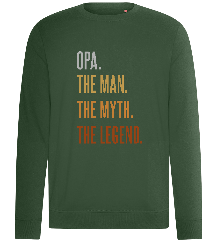 Opa Man Myth Legend Design - Comfort unisex sweater_GREEN BOTTLE_front