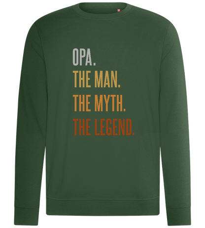 Opa Man Myth Legend Design - Comfort unisex sweater_GREEN BOTTLE_front