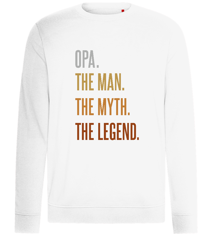 Opa Man Myth Legend Design - Comfort unisex sweater_WHITE_front