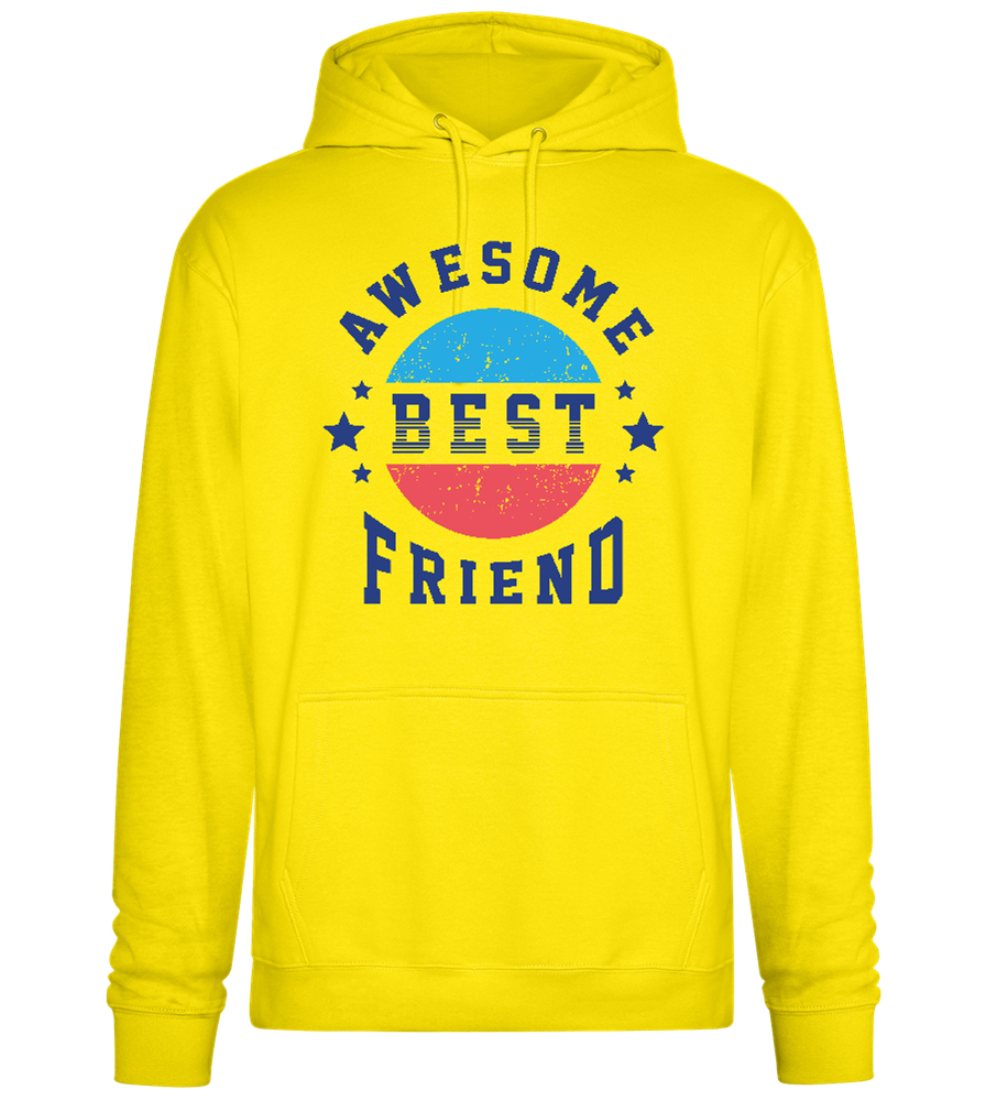 Awesome Best Friend design - Premium Essential Unisex Hoodie_YELLOW_front