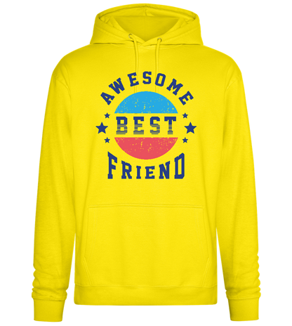 Awesome Best Friend design - Premium Essential Unisex Hoodie_YELLOW_front