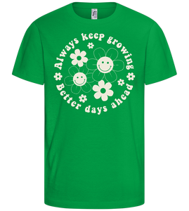 Keep Growing Smiley Design - Basic kids t-shirt