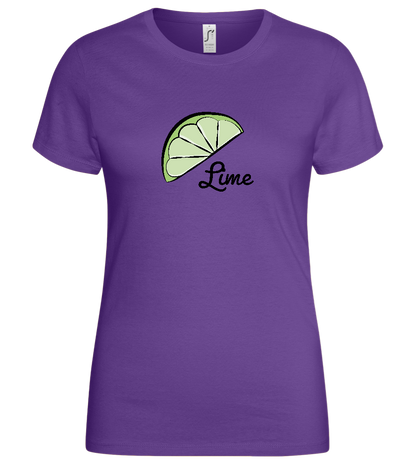 To my Lime Design - Basic women's t-shirt_DARK PURPLE_front