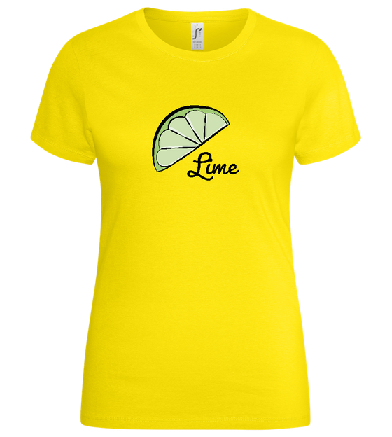 To my Lime Design - Basic women's t-shirt_YELLOW_front