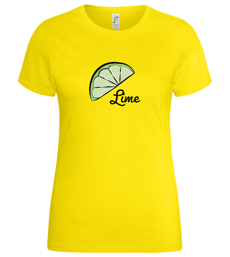 To my Lime Design - Basic women's t-shirt_YELLOW_front