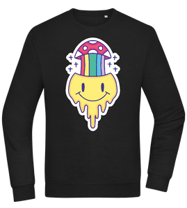 Rainbow Mushroom Smiley Design - Comfort Essential Unisex Sweater