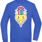 Rainbow Mushroom Smiley Design - Comfort Essential Unisex Sweater_ROYAL_front