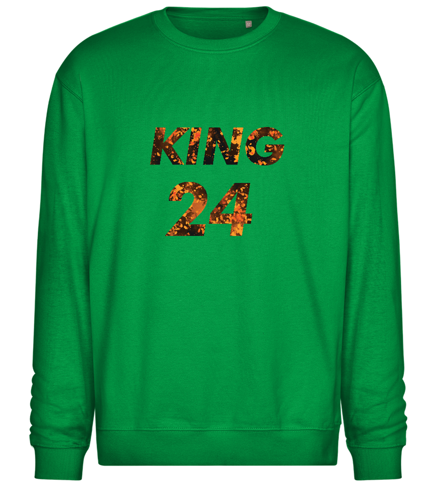 KING 24 Design - Comfort Essential Unisex Sweater_MEADOW GREEN_front