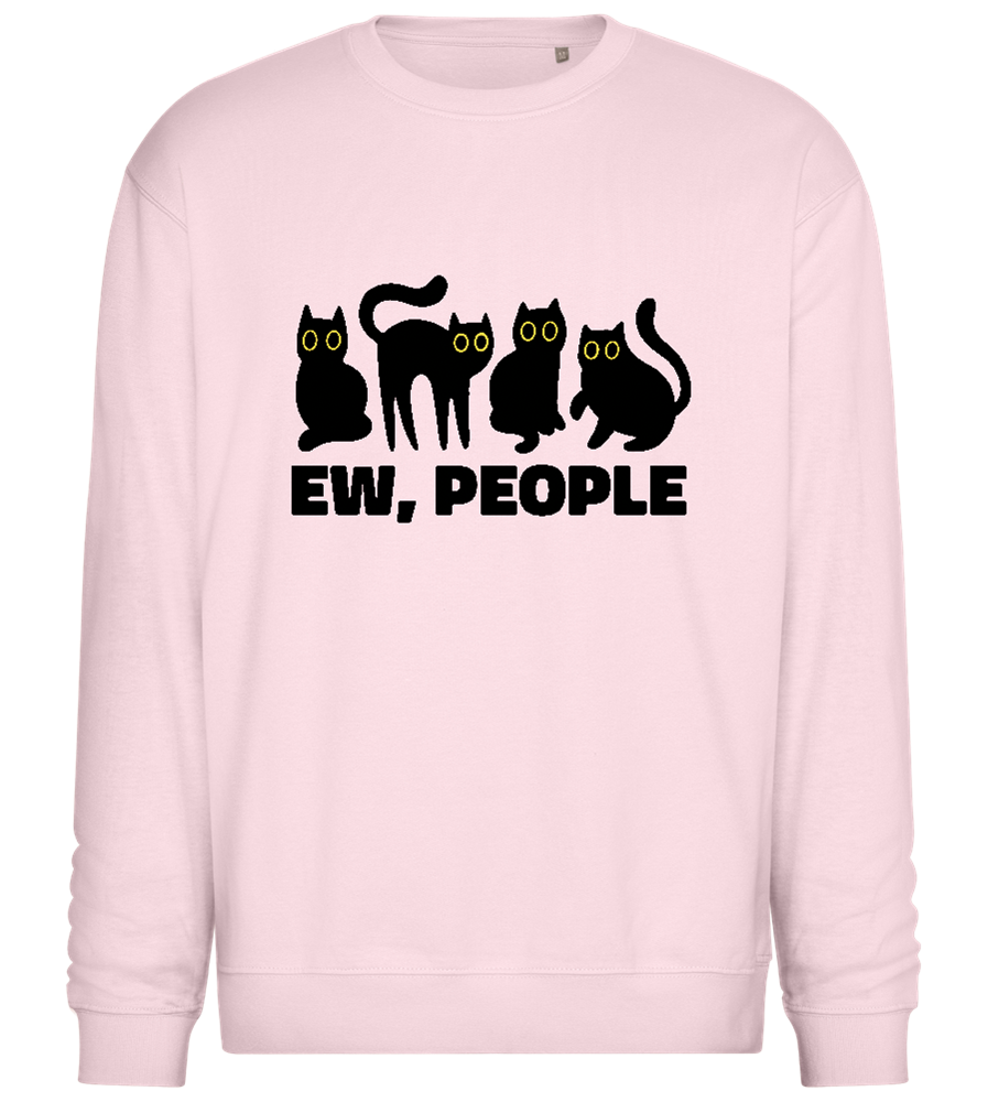Antisocial Cats Design - Comfort Essential Unisex Sweater_LIGHT PEACH ROSE_front