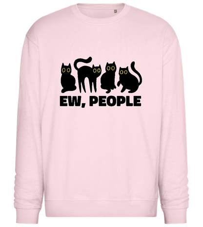 Antisocial Cats Design - Comfort Essential Unisex Sweater_LIGHT PEACH ROSE_front