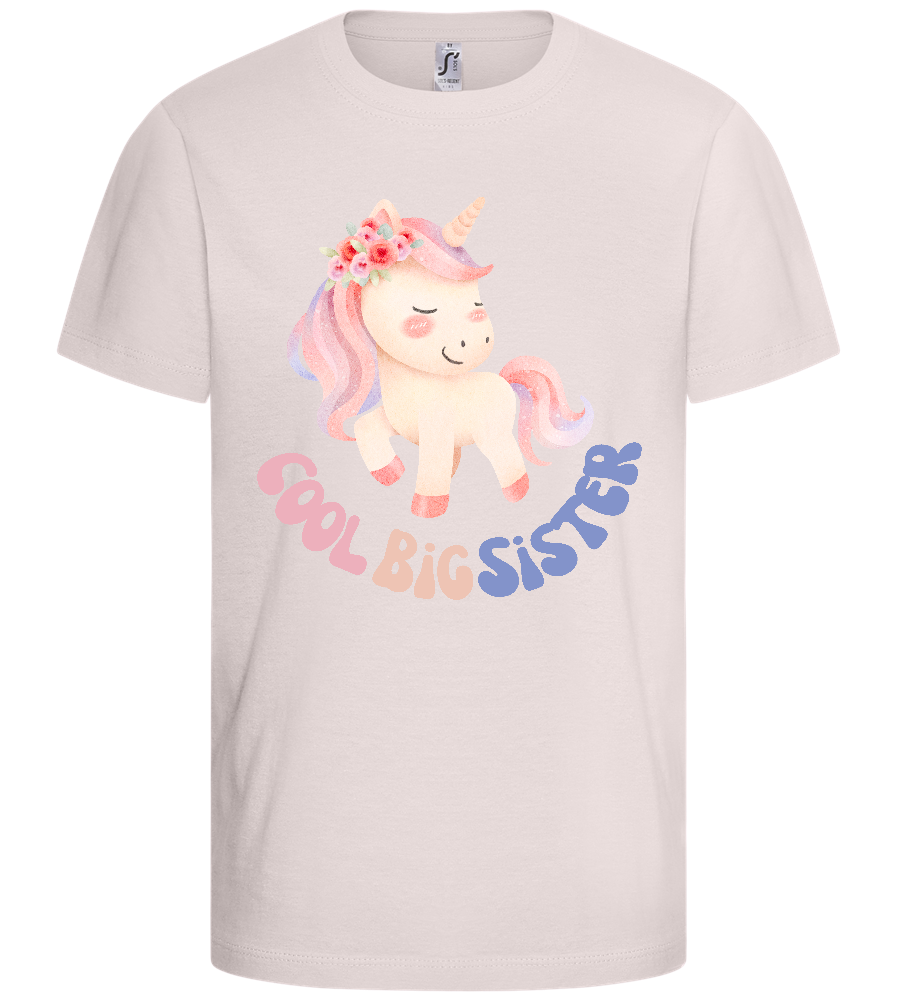 Cool Big Sister Pastel Unicorn Design - Basic kids t-shirt_LIGHT PINK_front