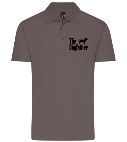 Dogfather Design - Basic men's polo shirt_DARK GRAY_front