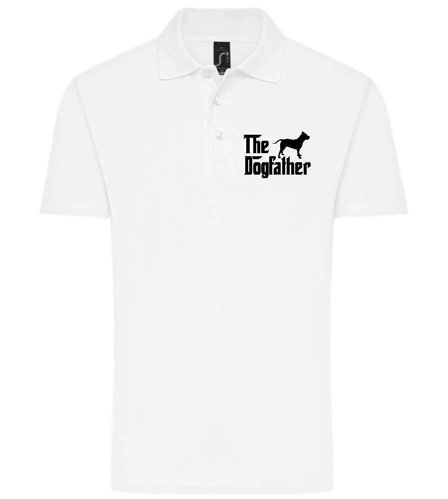 Dogfather Design - Basic men's polo shirt_WHITE_front