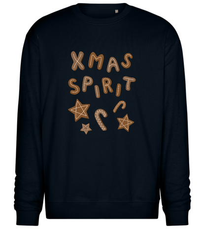 Xmas Spirit Cookies Design - Comfort Essential Unisex Sweater_BLACK_front