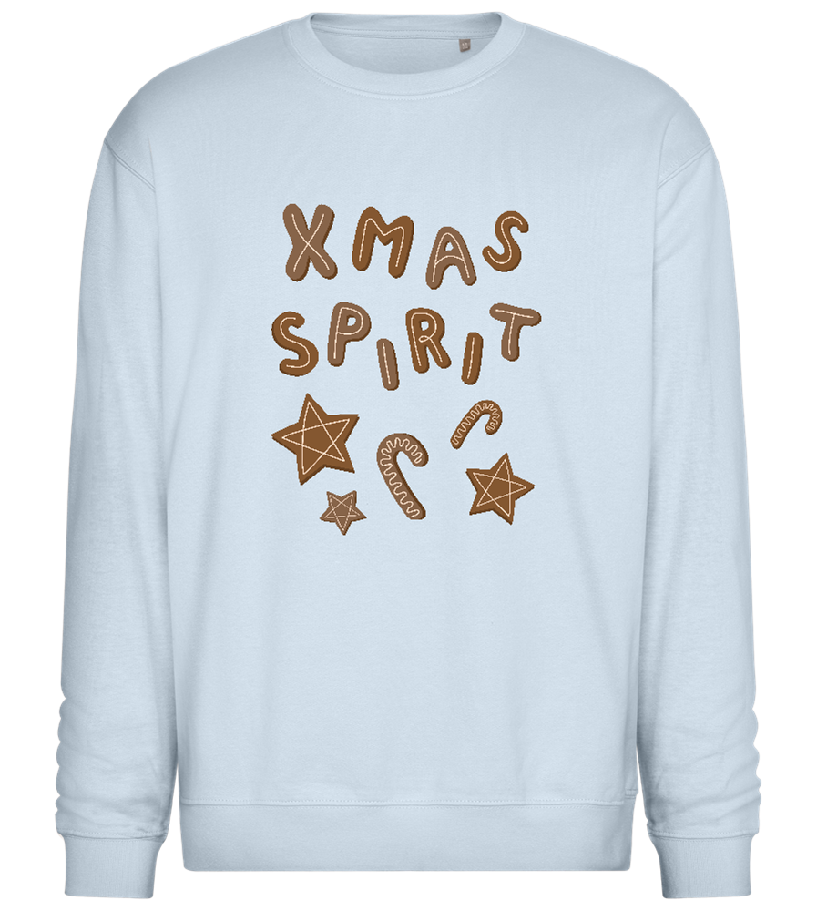 Xmas Spirit Cookies Design - Comfort Essential Unisex Sweater_CREAMY BLUE_front