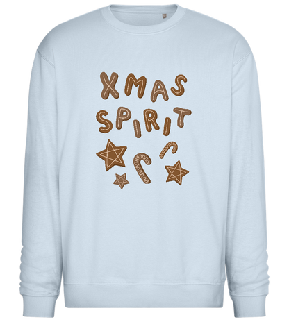 Xmas Spirit Cookies Design - Comfort Essential Unisex Sweater_CREAMY BLUE_front