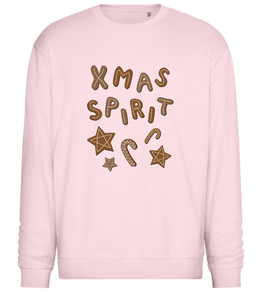 Xmas Spirit Cookies Design - Comfort Essential Unisex Sweater_LIGHT PEACH ROSE_front