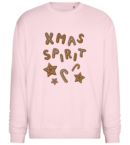 Xmas Spirit Cookies Design - Comfort Essential Unisex Sweater_LIGHT PEACH ROSE_front