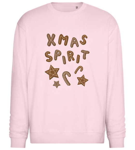 Xmas Spirit Cookies Design - Comfort Essential Unisex Sweater_LIGHT PEACH ROSE_front