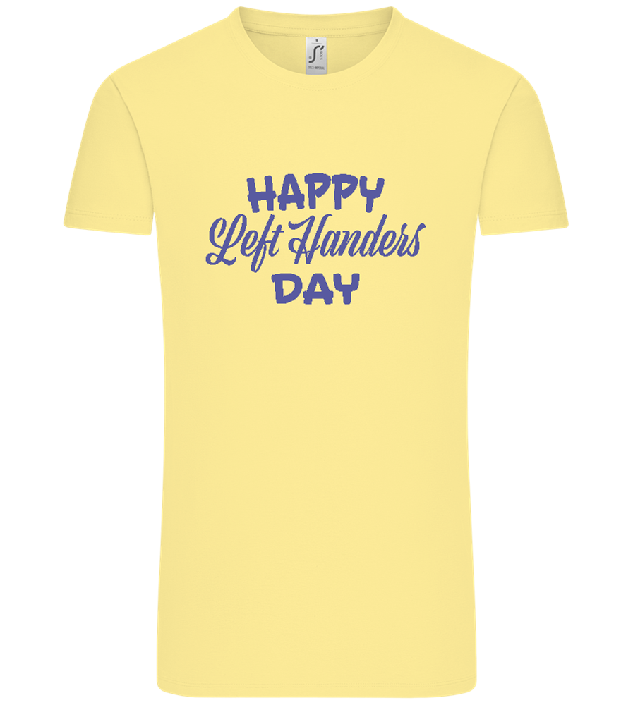 Happy Left Handers Day Design - Comfort Unisex T-Shirt_AMARELO CLARO_front