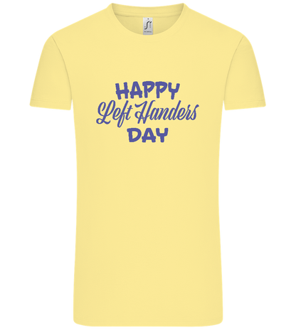 Happy Left Handers Day Design - Comfort Unisex T-Shirt_AMARELO CLARO_front