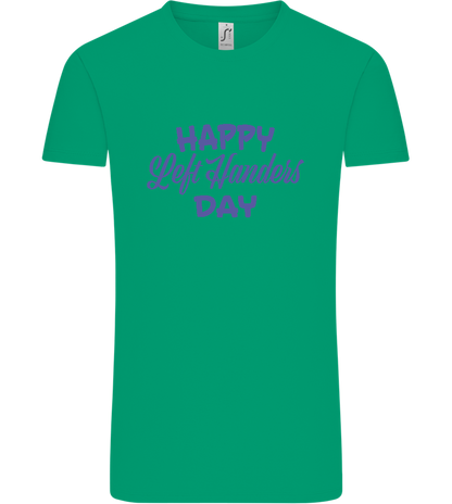 Happy Left Handers Day Design - Comfort Unisex T-Shirt_SPRING GREEN_front